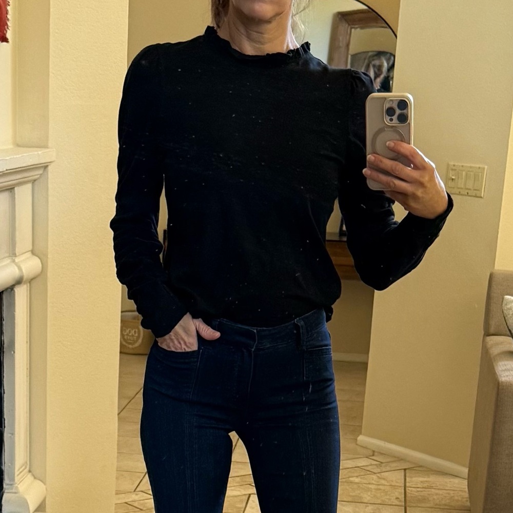 Anthropologie Maeve Black Top